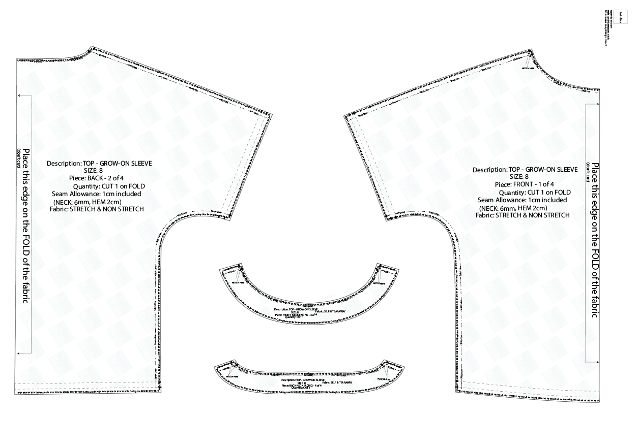 TOP WITH GROW-ON SLEEVE SIZE 12 - A4 PDF